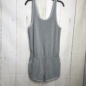 Grey Fabletics open back romper